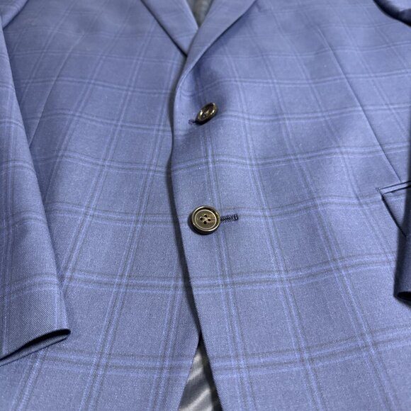 Lauren Ralph Lauren Blazer Men's 46R "Blue" Checks Pattern - Picture 3 of 11
